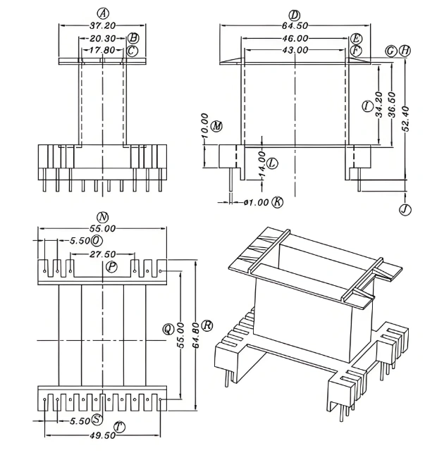 Measure Transformer Bobbin Size